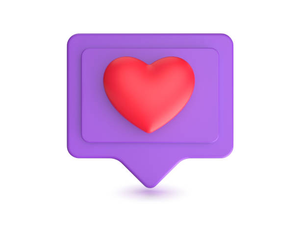 istock Social media network like icon. Internet sign and symbol with heart. 3D render 1275129063