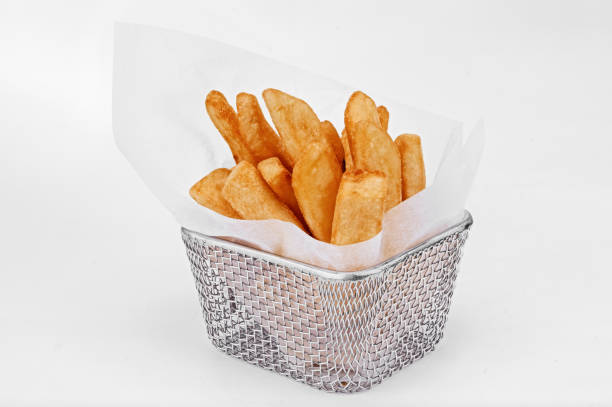 istock Crispy french fries potato chips vegetable snack 1275135117