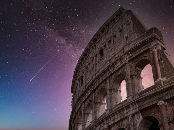 colosseum Rome Italy starry sky