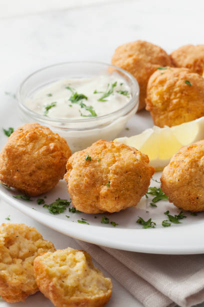 istock Hush Puppies with a Creamy Dip 1275143780