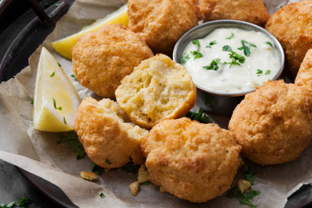 istock Hush Puppies with a Creamy Dip 1275143814