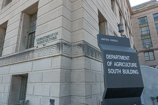 Washington, DC, USA - September, 11, 2019: Department of Agriculture (USDA) South Building.