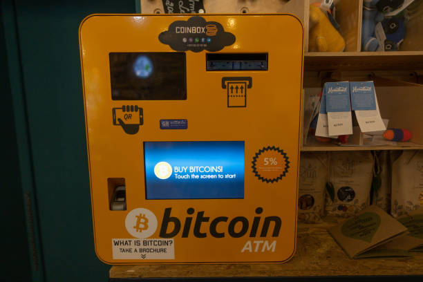 Bitcoin ATM stock photo