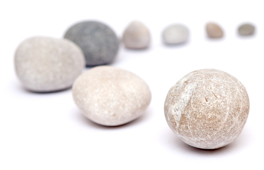 Stones on white background