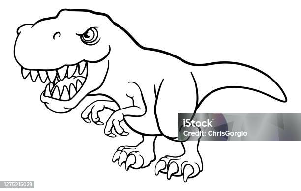 Tyrannosaurus T Rex Dinosaur Cartoon Character Stock Illustration -  Download Image Now - Tyrannosaurus Rex, Dinosaur, Cartoon - iStock