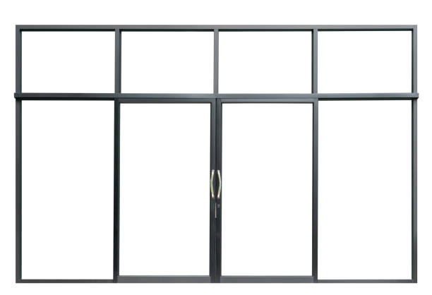istock Large double open glass door 1275221855