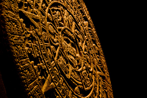 Aztec sun stone , or aztec calendar (replica)