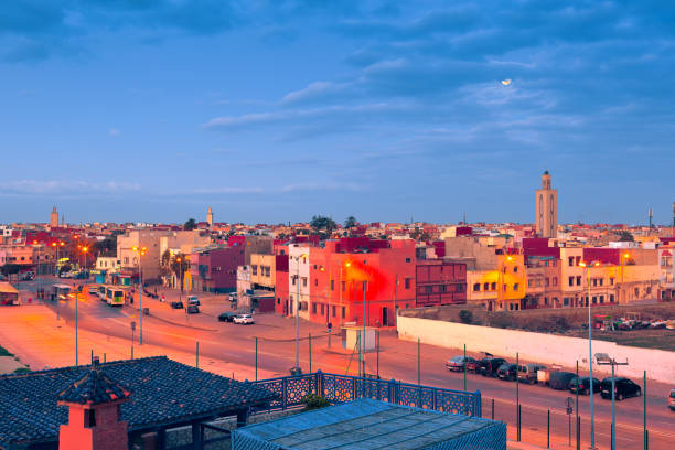 frühmorgens in el jadida - el jadida stock-fotos und bilder