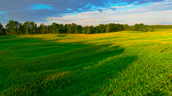 Blue sky and white clouds landscape view for backgrounds