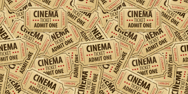istock Seamless pattern background of cinema tickets. Illustration. 1275295994