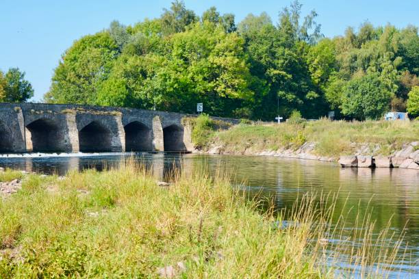 istock Ancient Abergavenny bridge over the River Usk 1275298247