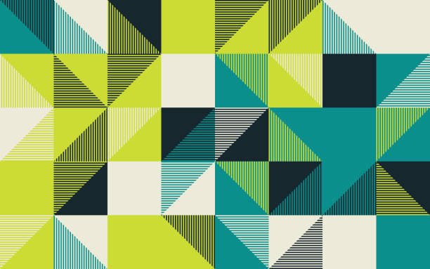 winkel vektor muster design abstrakte hintergrund - mirrored pattern wallpaper pattern backgrounds seamless stock-grafiken, -clipart, -cartoons und -symbole