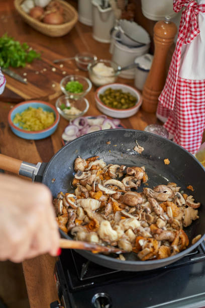 istock Preparing Vegan Mushroom Stroganoff 1275329217