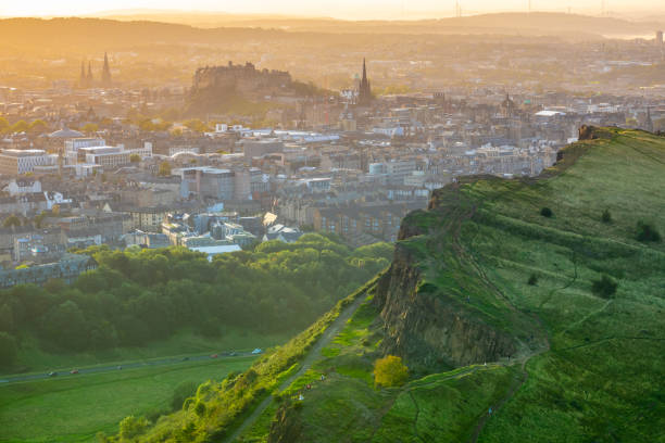 Edinburgh Castle On A Summer Evening stock photo