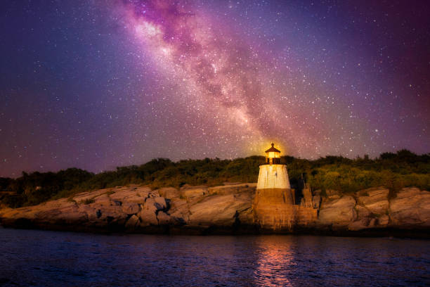 istock Milky Way Galaxy over Castle Hill Lighthouse in Rhode Island 1275359642