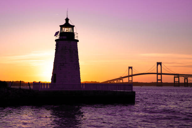 istock Sunset over Newport Harbor Lighthouse 1275361092