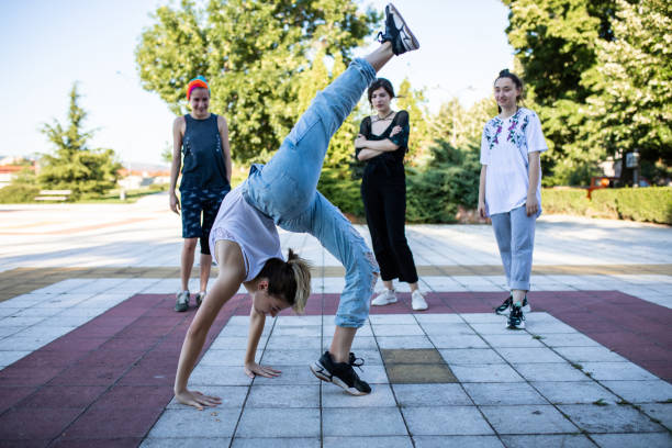 istock A female hip hop dancer in a cool pose 1275383053