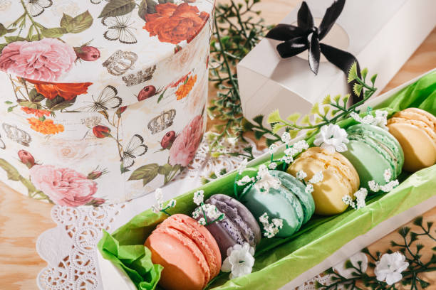 istock Colourful french macarons 1275401068