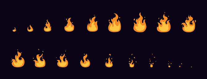 Fire Flame Animation Sheet Of Fire Torch Campfire For Ui Games Cartoons  Videos Vector Illustration Stock Illustration - Download Image Now - iStock