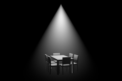 3D Spot Light On Tables And Chairs, dinner table, meeting table, conference table
