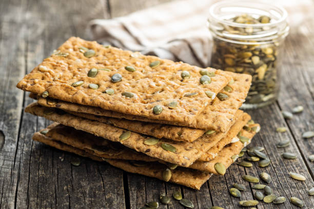istock The  crispy bread with pumpkin seeds. Knackebrot 1275496615