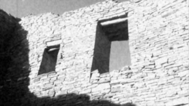 Old Fashioned Style Video of Pueblo Bonito at Chaco Canyon in New Mexico, United States