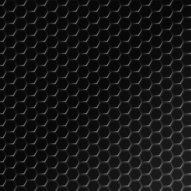 ilustrações de stock, clip art, desenhos animados e ícones de hexagon honeycomb pattern, gradient. - fiber backgrounds textured black