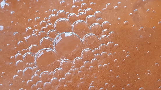 Orange bubble abstract