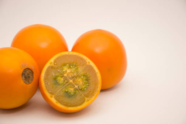istock Lulo, delicious tropical fruit. Solanum quitoense. 1275624779