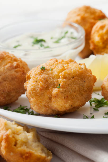 istock Hush Puppies with a Creamy Dip 1275625860