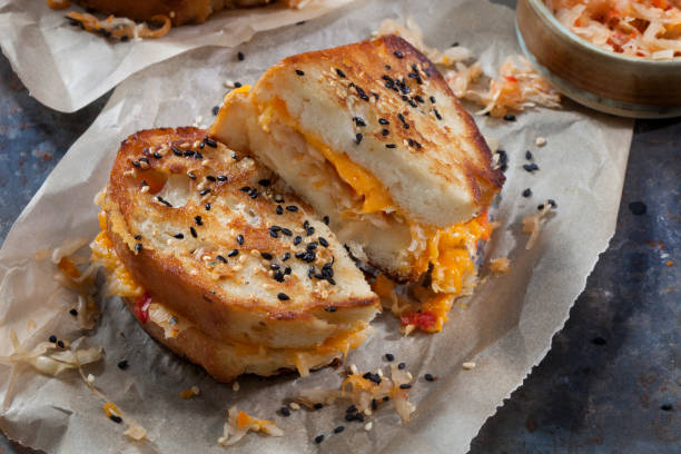 istock Spicy Korean Kimchi Grilled Cheese Sandwich's 1275626172