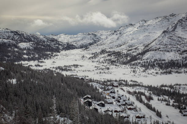 istock Cold winter setting in Scandinavia or Norway. 1275667596