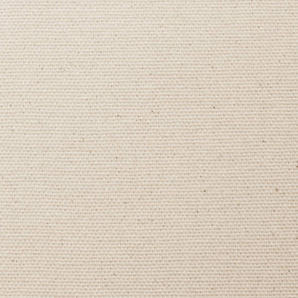 istock Hessian sackcloth woven texture pattern background in light cream beige brown color 1275707418