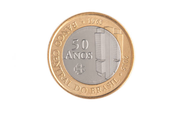 istock Commemorative brazilian 1 Real coin - Banco Central Bank 1275722017