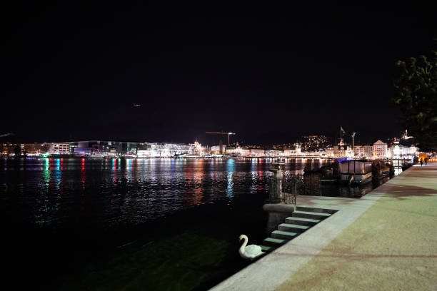 istock Night view of Lake Lucerne 1275723565