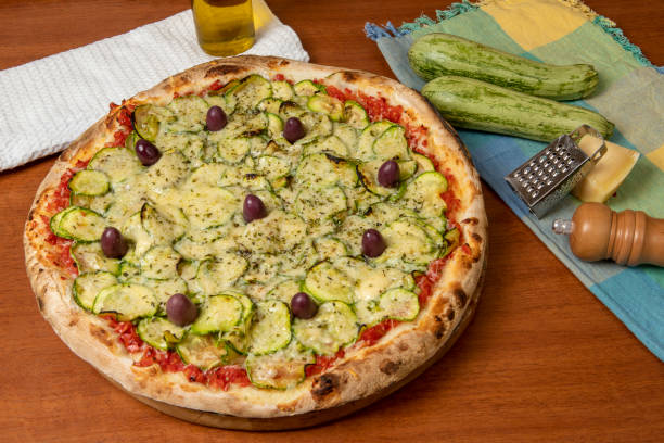 istock vegetarian pizza of zucchini 1275737452