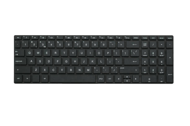 istock Laptop keyboard isolated on a white background. 1275742597