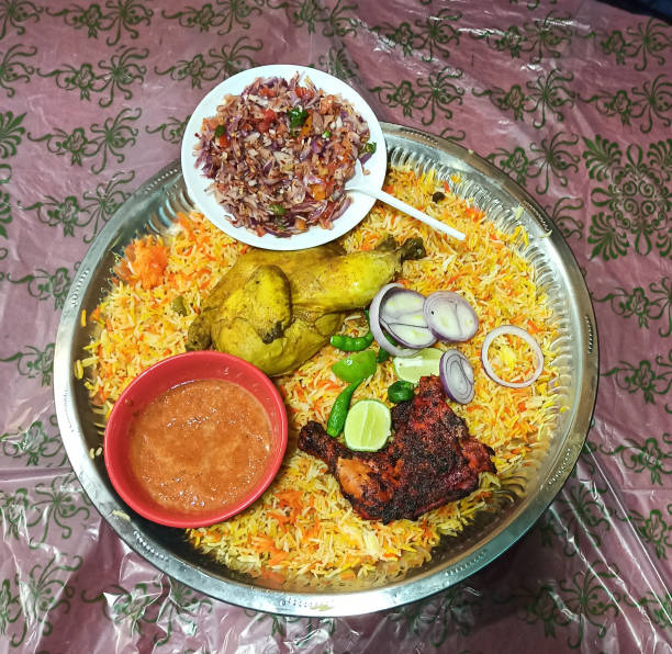 istock Chicken Tikka Biryani served with Raita 1275758165