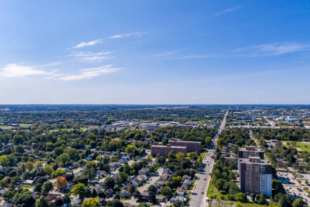 istock Aerial view downtown cityscape, Guelph, Ontario, Canada 1275761514