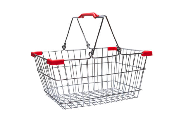 istock Empty shopping basket isolated on white background. 1275763618
