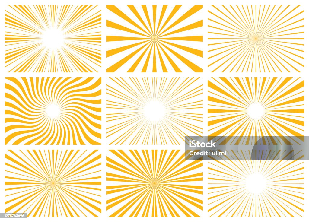 Sunburst - clipart vectoriel de Rayon de soleil libre de droits