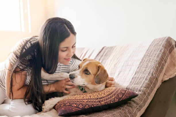 istock Young woman enjoying more time with her pet 1275768225