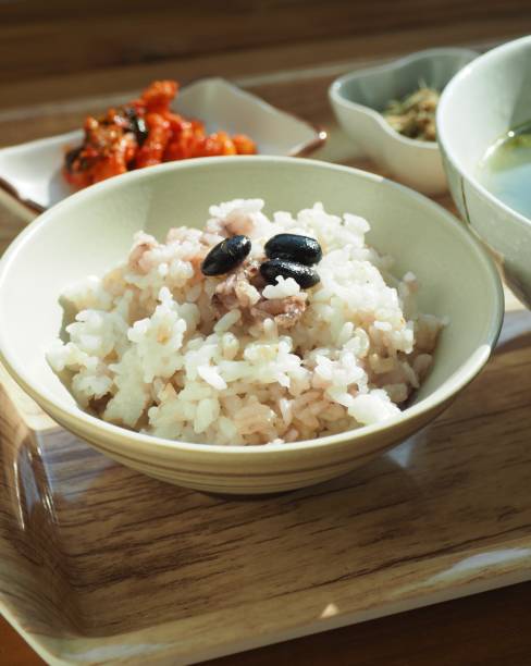 istock Asian food bean mixed rice and side dish 1275772400