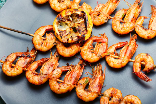 istock Grilled shrimps and mussels 1275775141