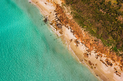 Stunning colour display in this aerial image taken above the ocean in Western Australia
