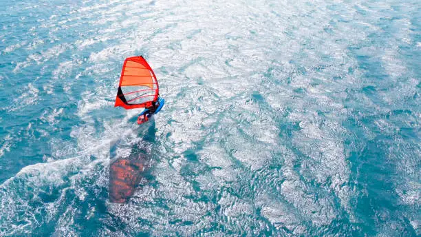 Photo of Aerial View of Windsurfing