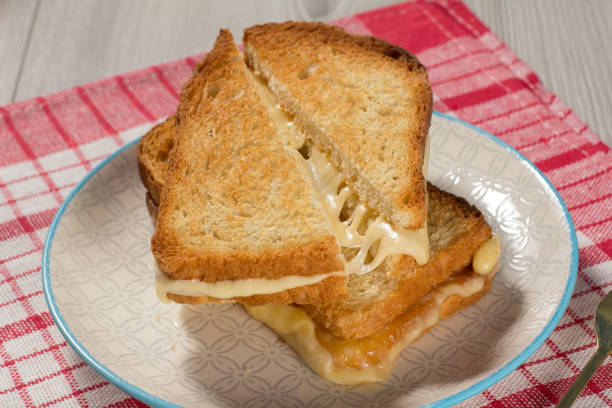 istock Good food for breakfast. Toast with butter and cheese. 1275781990