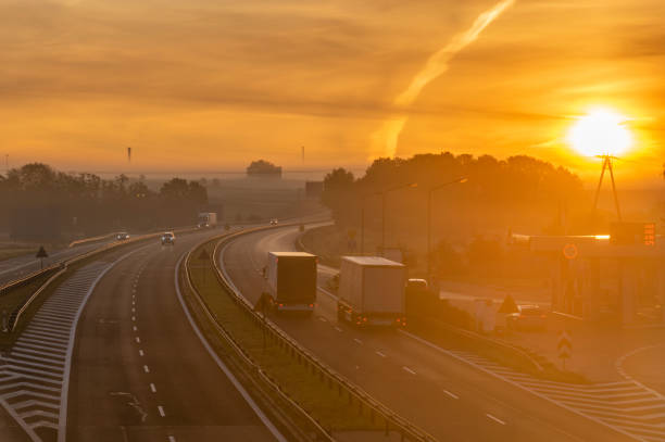 istock Morning traffic on a highway 1275784008
