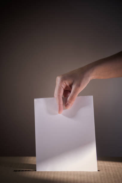 istock Conceptual image of a person voting during elections 1275785224