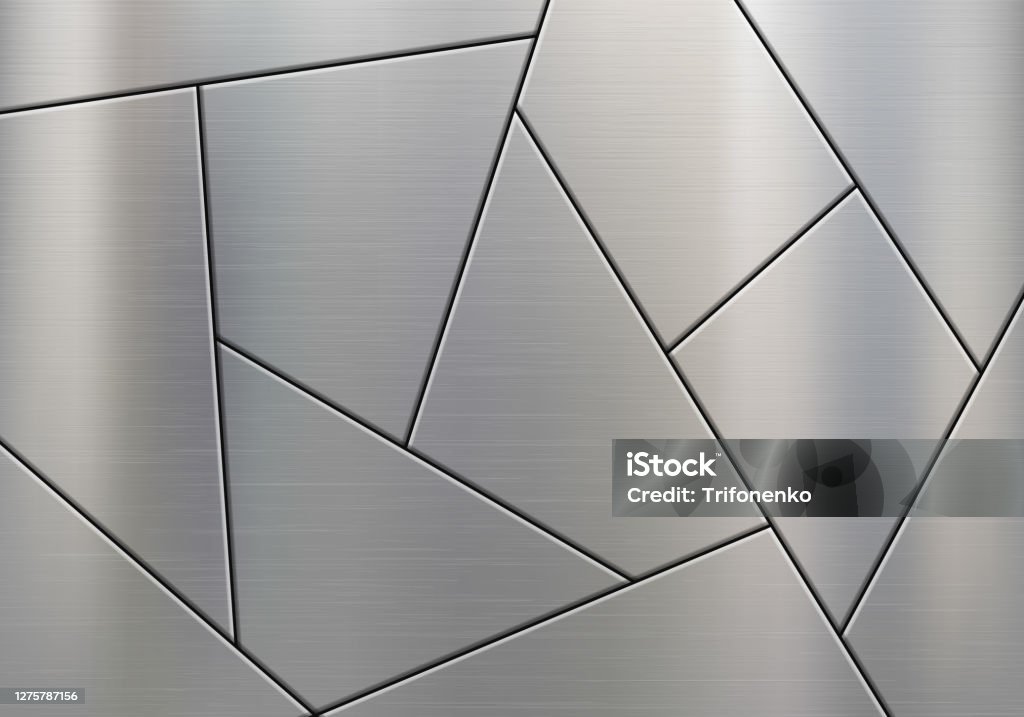Metal Pattern Grey Gray Metal Textured Background With Geometric Pattern Stock ...